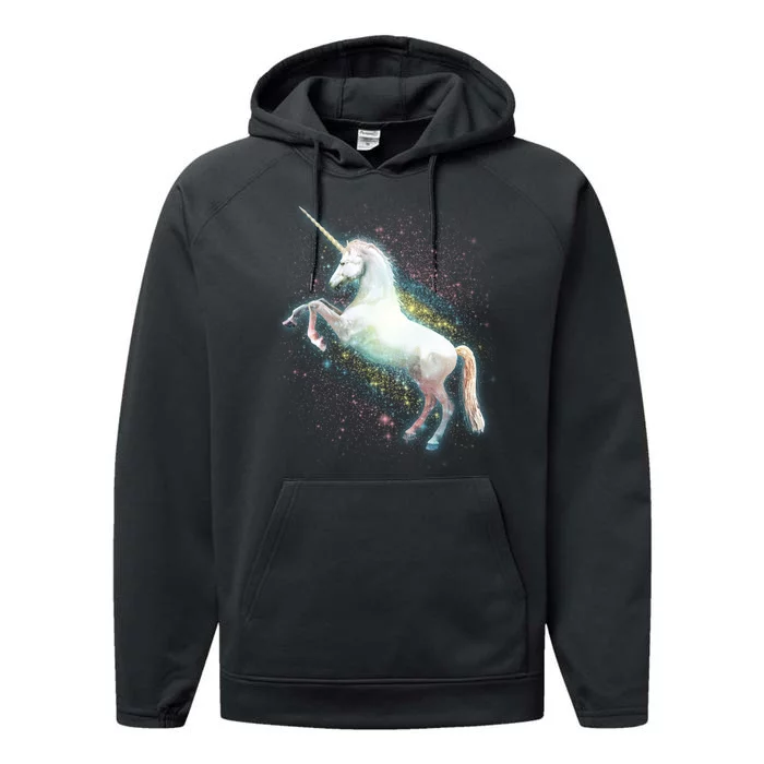 Magical Space Unicorn Performance Fleece Hoodie