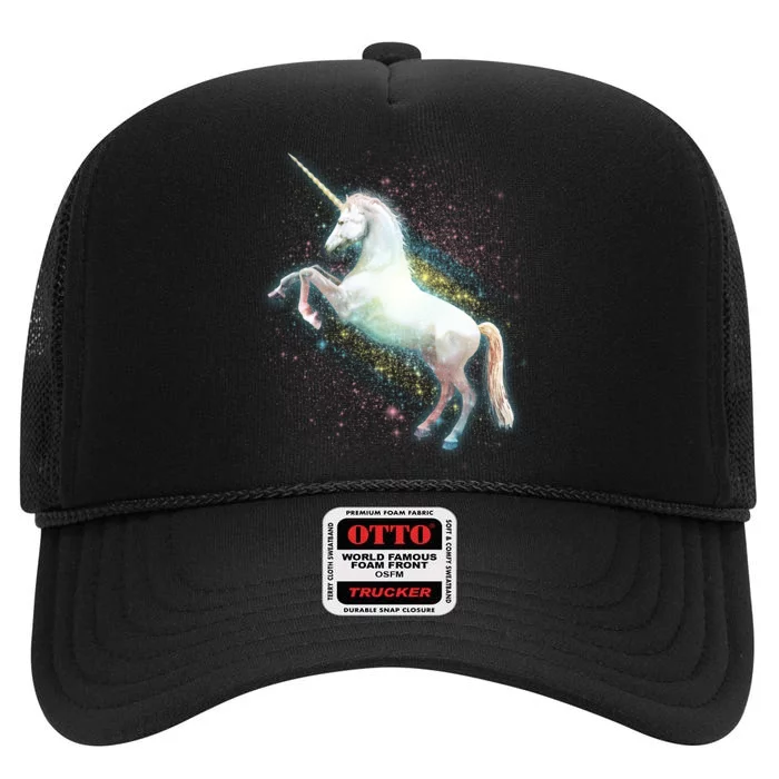 Magical Space Unicorn High Crown Mesh Trucker Hat