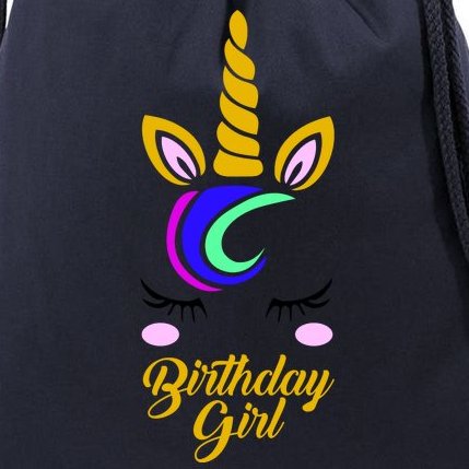 Magical Unicorn Birthday Drawstring Bag