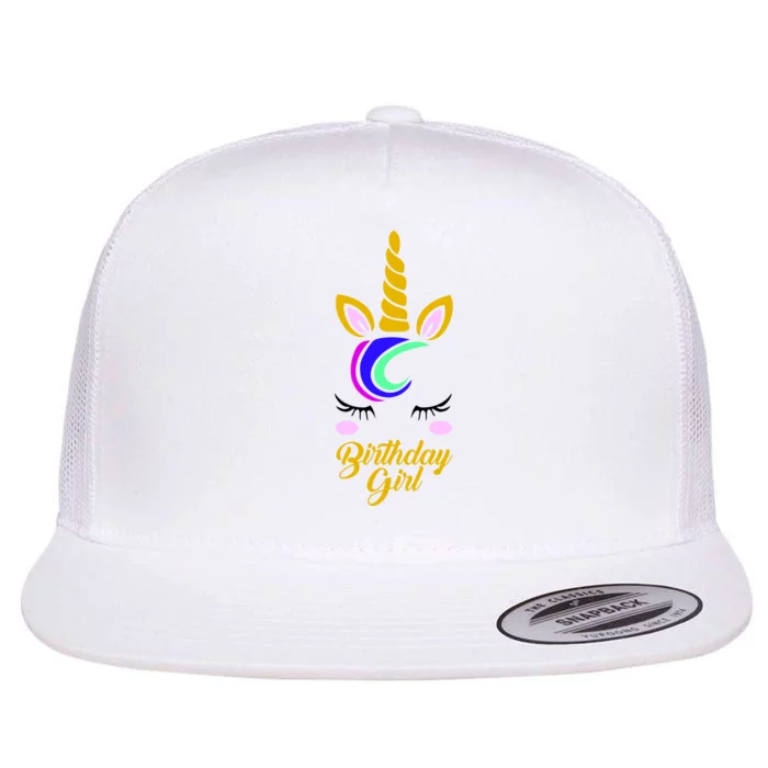 Magical Unicorn Birthday Flat Bill Trucker Hat