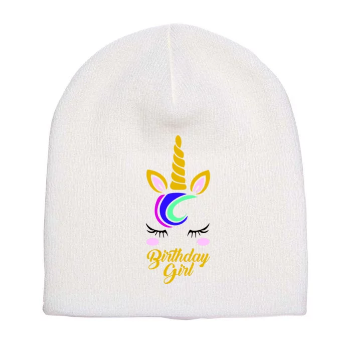 Magical Unicorn Birthday Short Acrylic Beanie