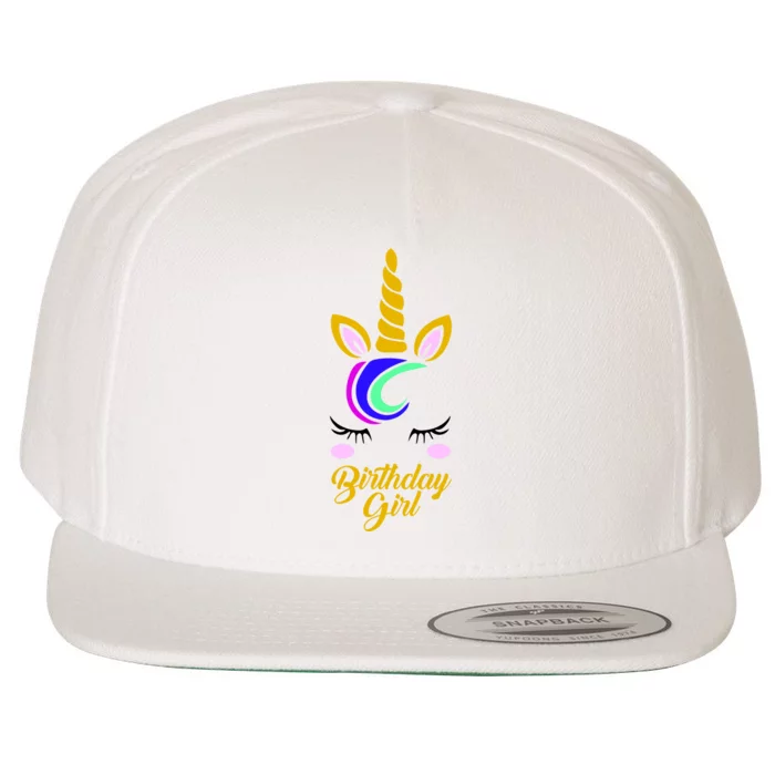 Magical Unicorn Birthday Wool Snapback Cap