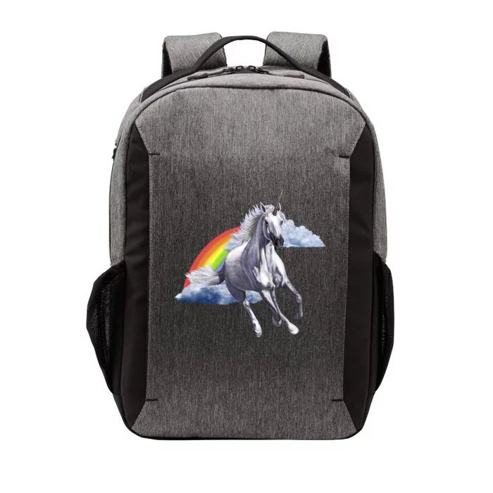 Magical Unicorn Horse Over Rainbow Vector Backpack