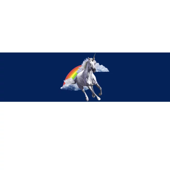 Magical Unicorn Horse Over Rainbow Bumper Sticker