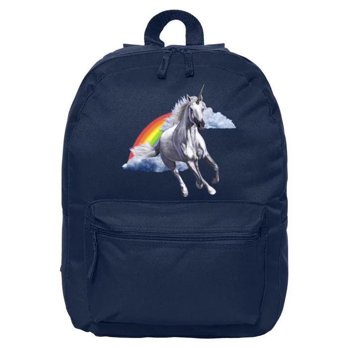 Magical Unicorn Horse Over Rainbow 16 in Basic Backpack