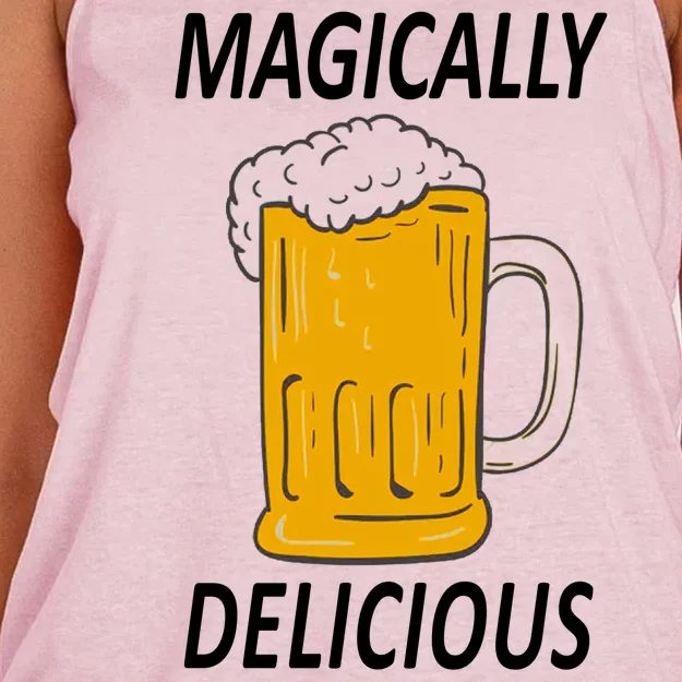 Magically Delicious Beer Lover Women's Knotted Racerback Tank