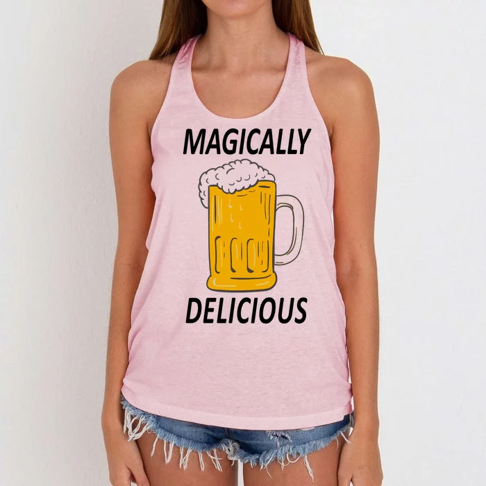 Magically Delicious Beer Lover Women's Knotted Racerback Tank