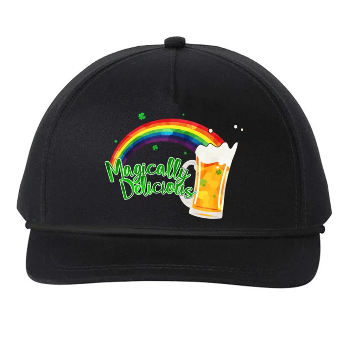 Magically Delicious Rainbow Beer St. Patrick's Day Snapback Five-Panel Rope Hat