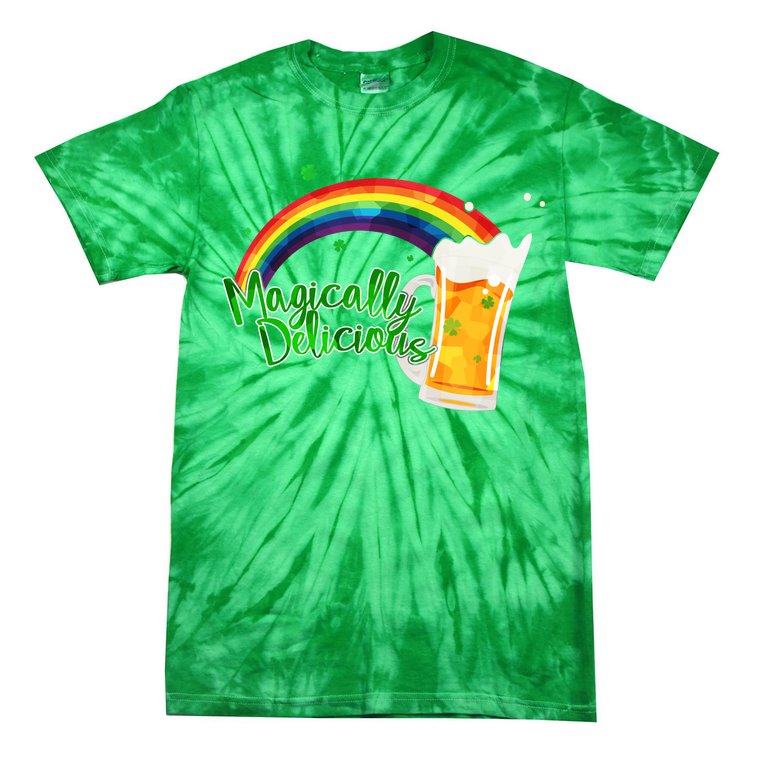Magically Delicious Rainbow Beer St. Patrick's Day Tie-Dye T-Shirt