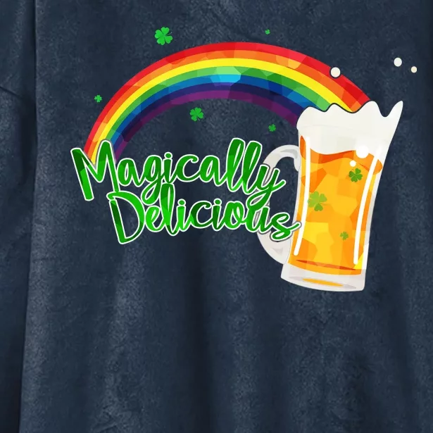 Magically Delicious Rainbow Beer St. Patrick's Day Hooded Wearable Blanket