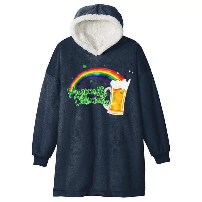 Magically Delicious Rainbow Beer St. Patrick's Day Hooded Wearable Blanket