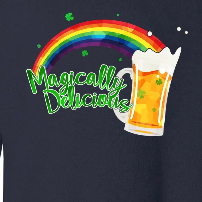 Magically Delicious Rainbow Beer St. Patrick's Day Toddler Sweatshirt