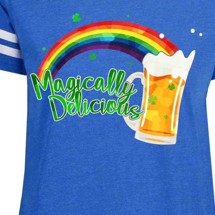 Magically Delicious Rainbow Beer St. Patrick's Day Enza Ladies Jersey Football T-Shirt