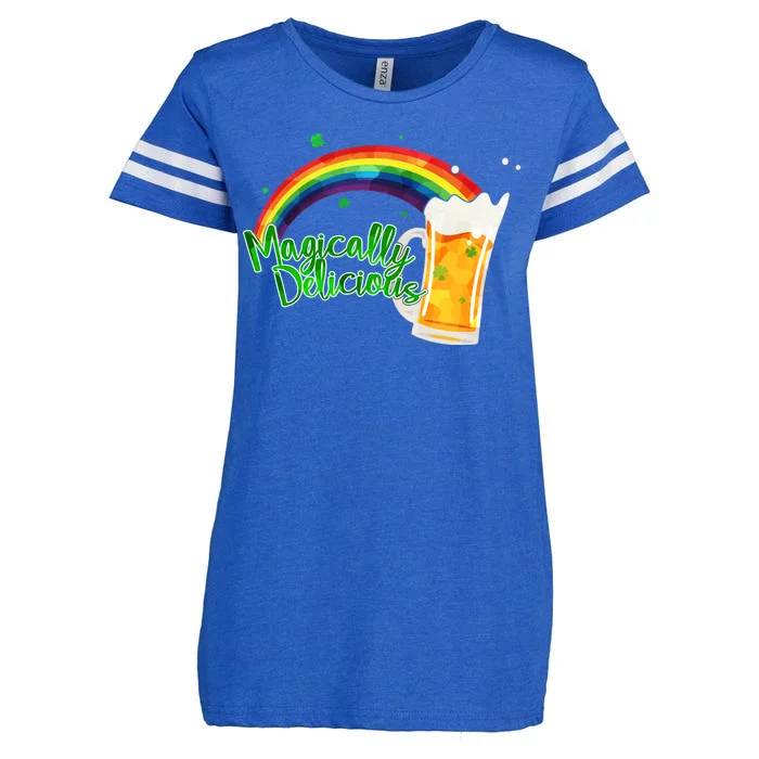 Magically Delicious Rainbow Beer St. Patrick's Day Enza Ladies Jersey Football T-Shirt