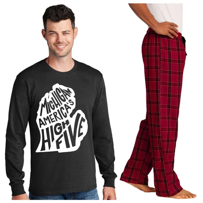 Michigan Americas High Five Long Sleeve Pajama Set