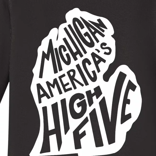 Michigan Americas High Five Baby Long Sleeve Bodysuit