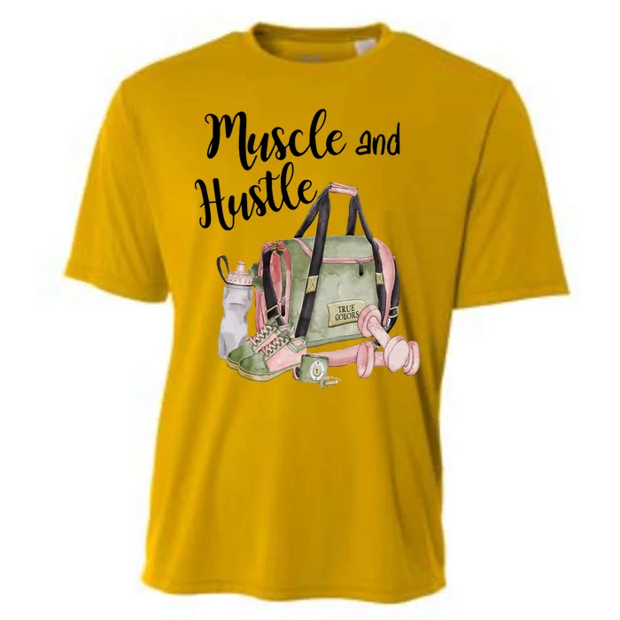 Muscle And Hustle Fitness Meaningful Gift Cooling Performance Crew T-Shirt