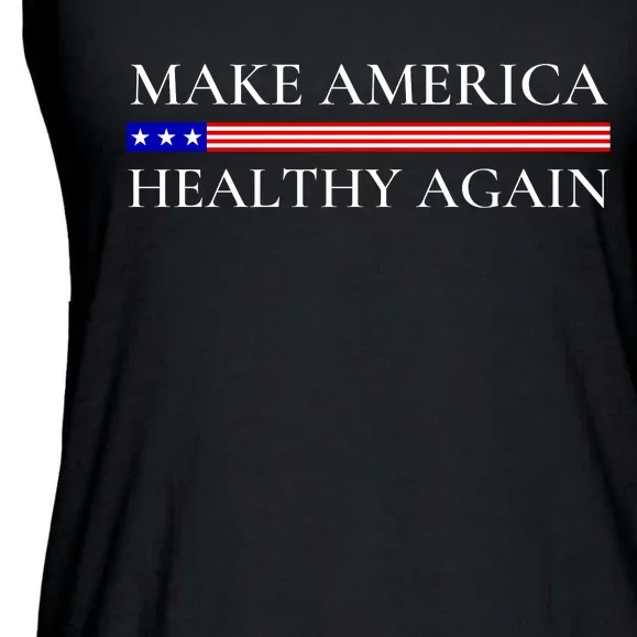 Make America Healthy Again Funny Usa Patriotic Ladies Essential Flowy Tank