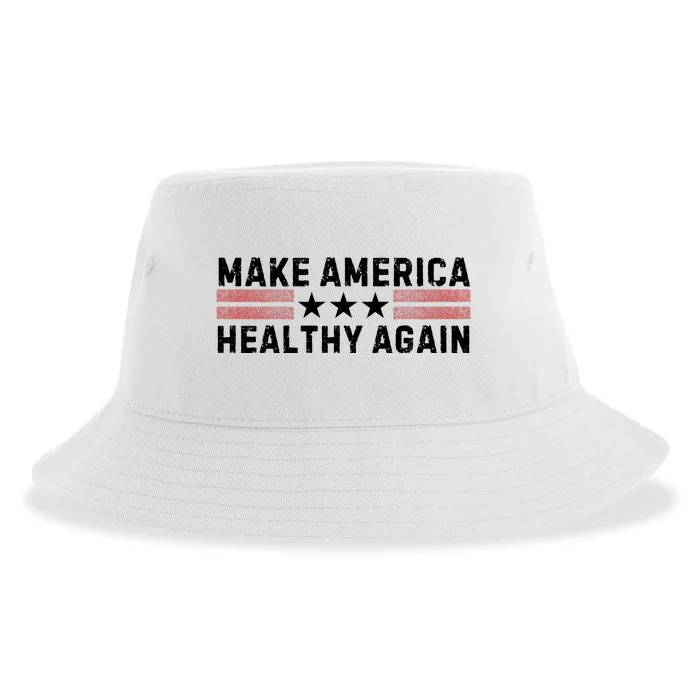 Make America Healthy Again Funny Usa Patriotic Party Sustainable Bucket Hat