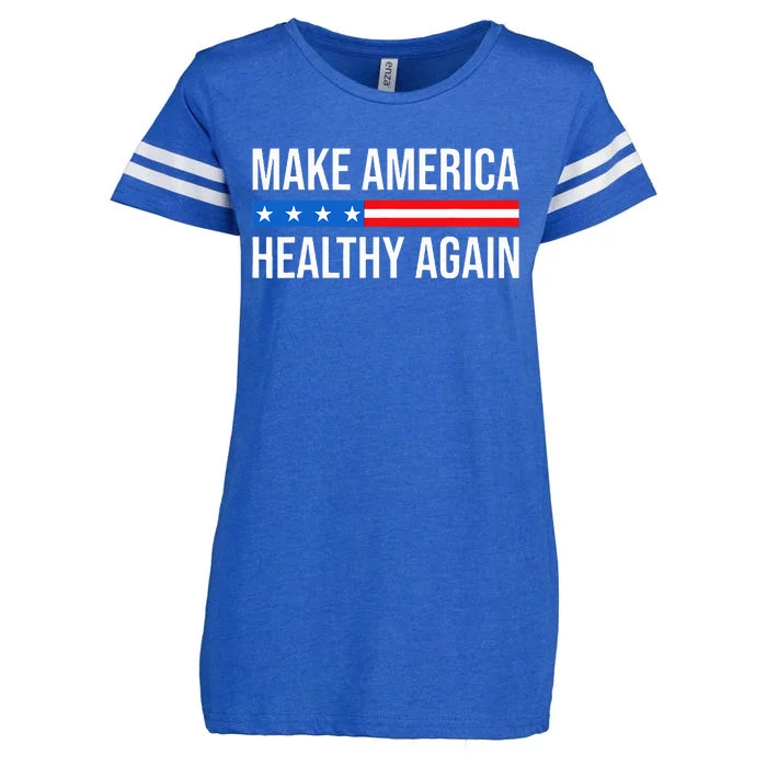 Make America Healthy Again Vintage Usa Flag Enza Ladies Jersey Football T-Shirt