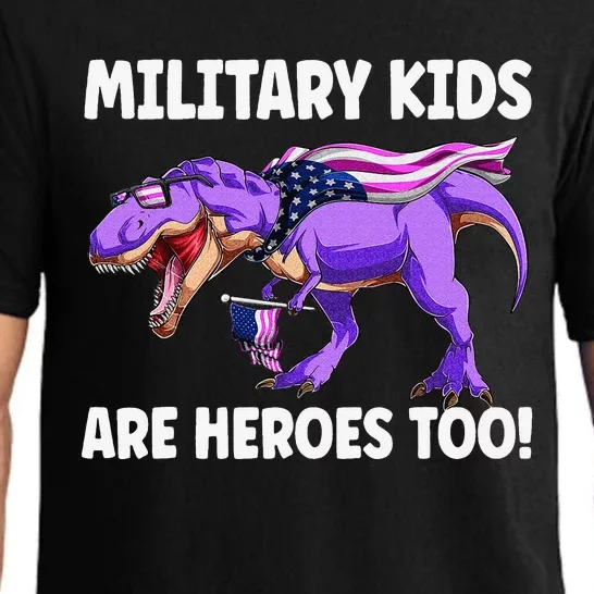 Military Are Heroes Too! Purple Up Military Child Month Pajama Set