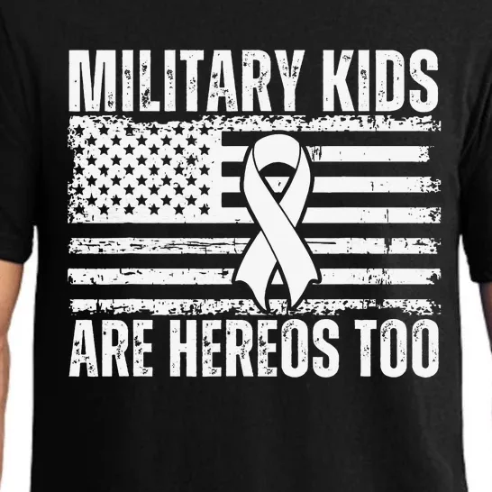 Military Are Heroes Too Purple Up Military Child Month Pajama Set