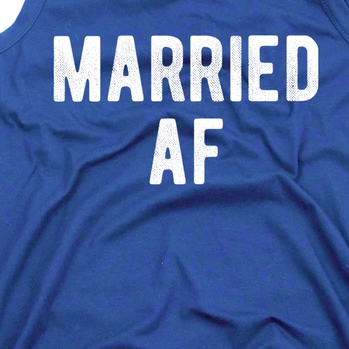 Married Af Husband Wife Newlywed Silver Golden Anniversary Gift Tank Top