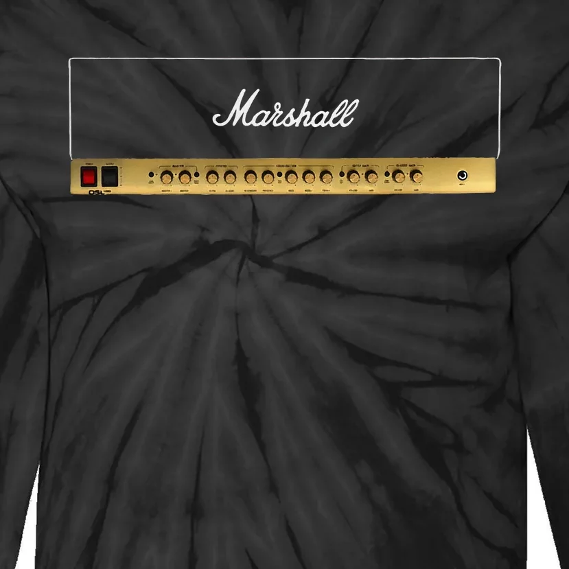 Marshall Amptube Head Retro Guitar Amp For Musicians Tie-Dye Long Sleeve Shirt