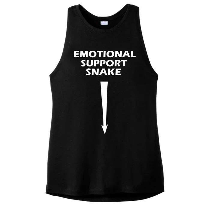 Men Adult Humor Dirty Joke Emotional Support Snake Ladies Tri-Blend Wicking Tank