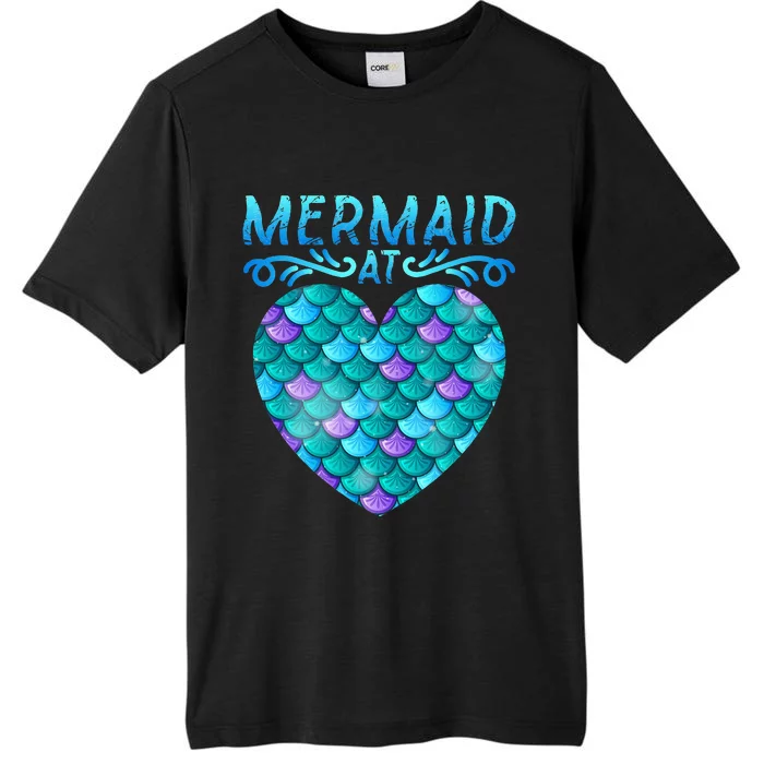 Mermaid At Heart Ocean Fish Tail Deep Sea Mermaid Shells ChromaSoft Performance T-Shirt