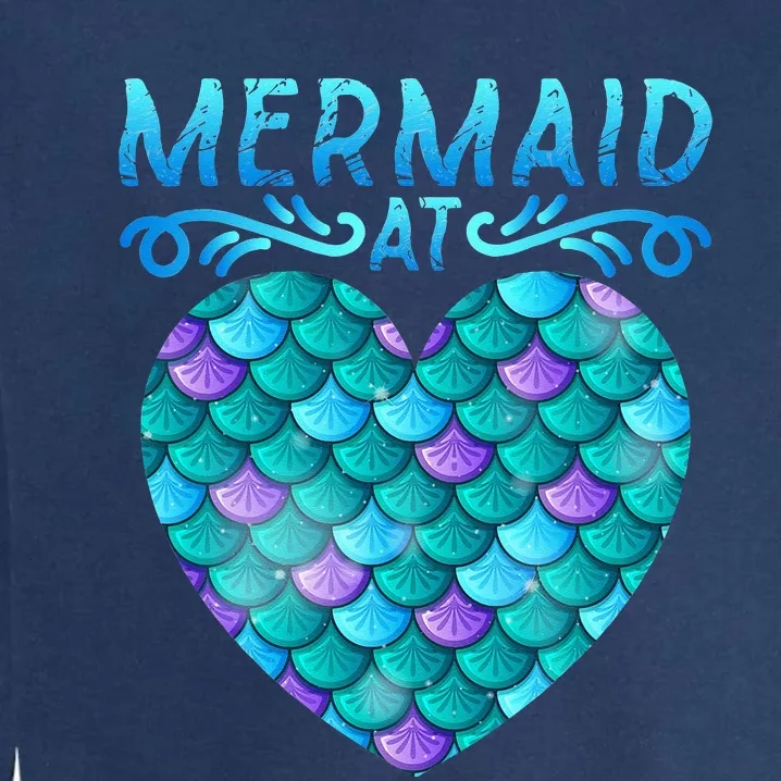 Mermaid At Heart Ocean Fish Tail Deep Sea Mermaid Shells Garment-Dyed Sweatshirt