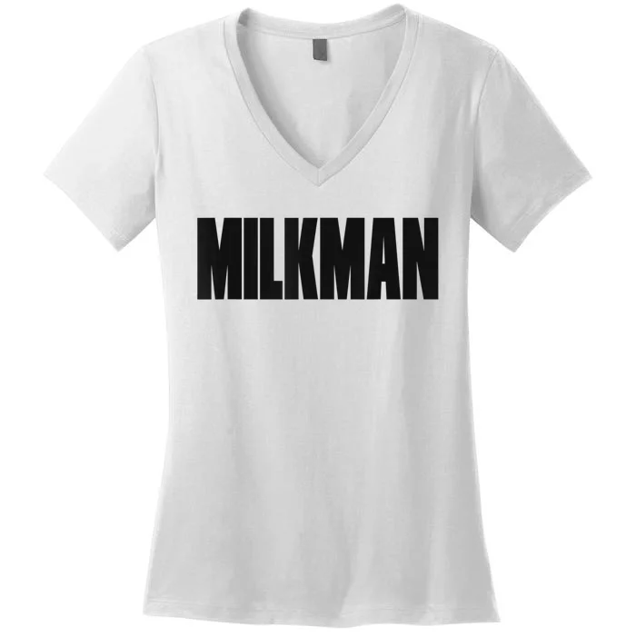 Milkman And Housewife Halloween Couples Costume Women's V-Neck T-Shirt