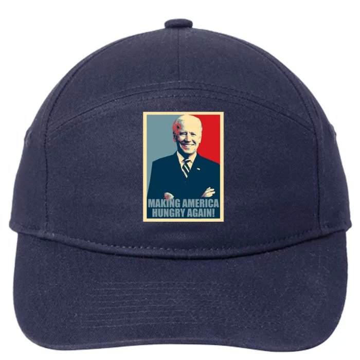 Making America Hungry Again Anti Joe Biden 7-Panel Snapback Hat