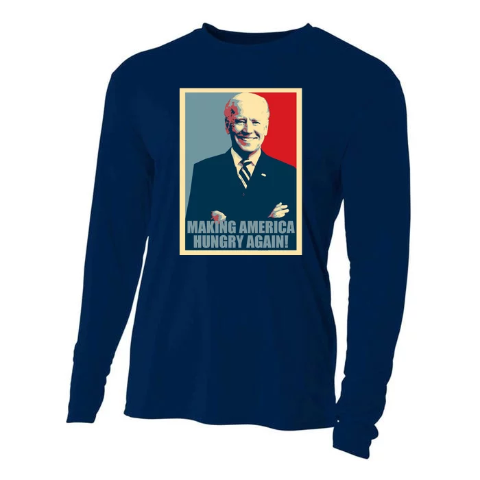 Making America Hungry Again Anti Joe Biden Cooling Performance Long Sleeve Crew