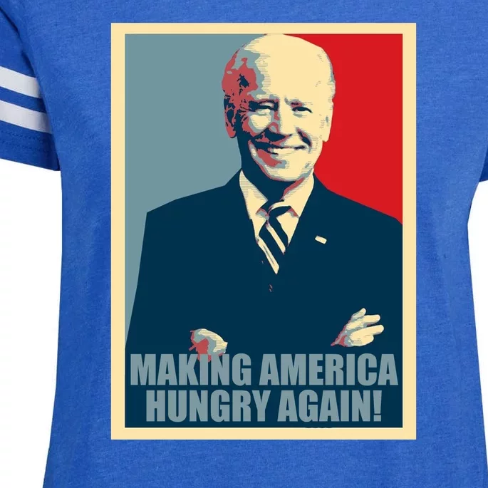 Making America Hungry Again Anti Joe Biden Enza Ladies Jersey Football T-Shirt