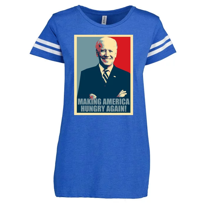 Making America Hungry Again Anti Joe Biden Enza Ladies Jersey Football T-Shirt