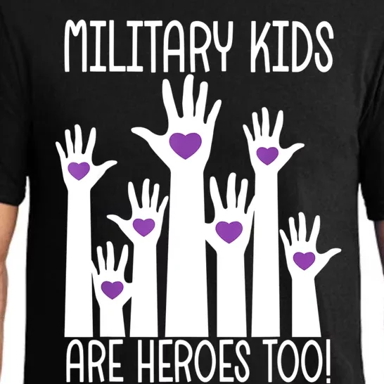 Military Are Heroes Too! Purple Up Military Child Month Pajama Set