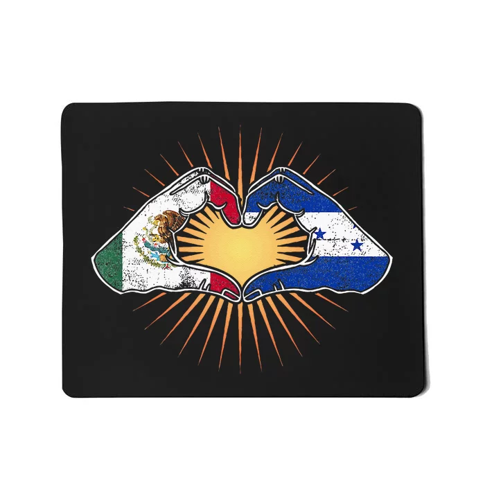 Mexico And Honduras. Heart Hands Mousepad