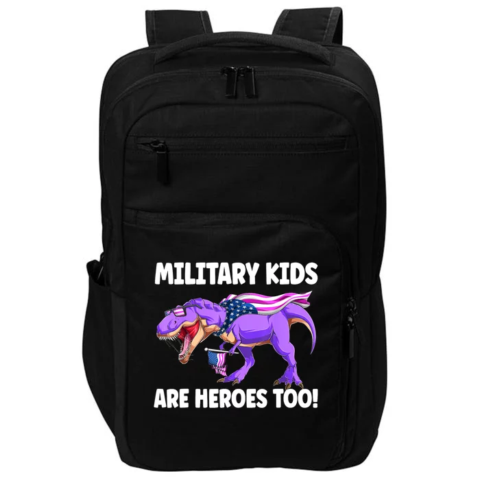 Military Are Heroes Too! Purple Up Military Child Month Impact Tech Backpack