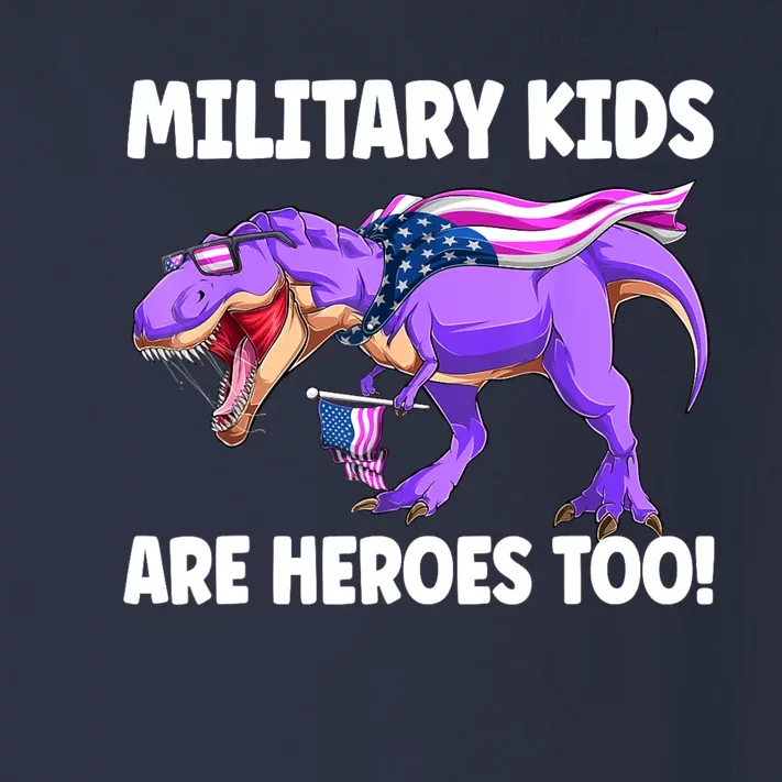 Military Are Heroes Too! Purple Up Military Child Month Toddler Long Sleeve Shirt