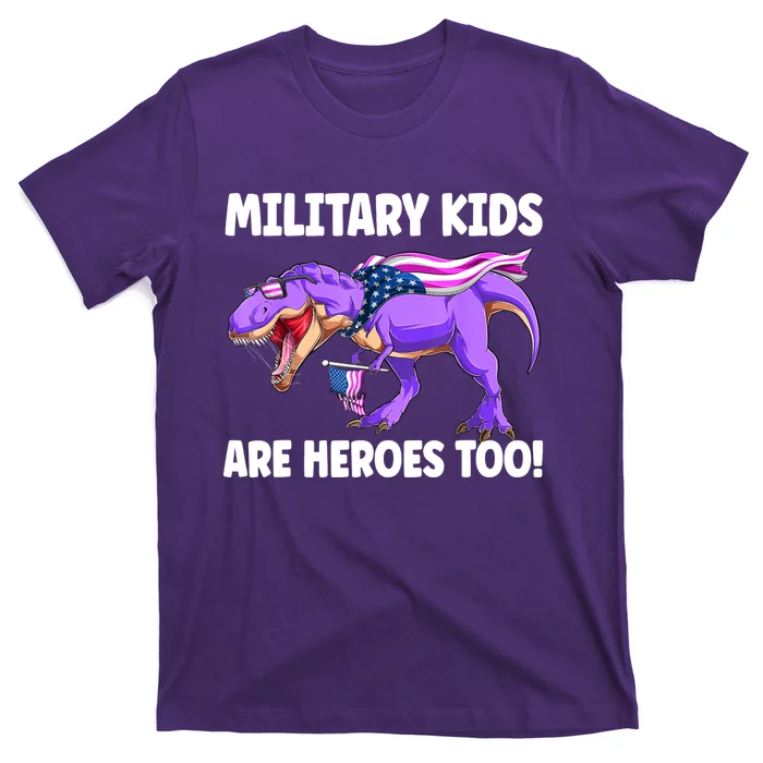 Military Are Heroes Too! Purple Up Military Child Month T-Shirt