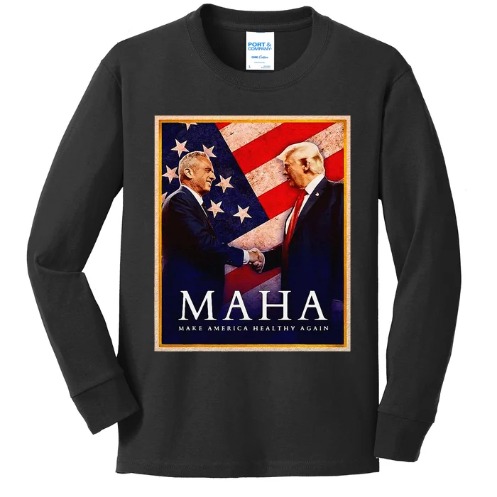 Make America Healthy Maha Gift Kids Long Sleeve Shirt