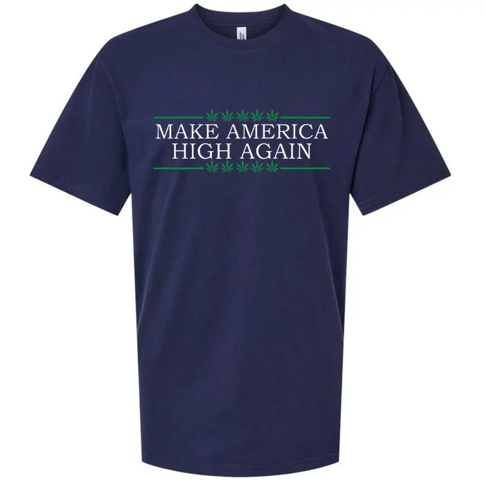 Make America High Again Women Funny Novelty Sueded Cloud Jersey T-Shirt