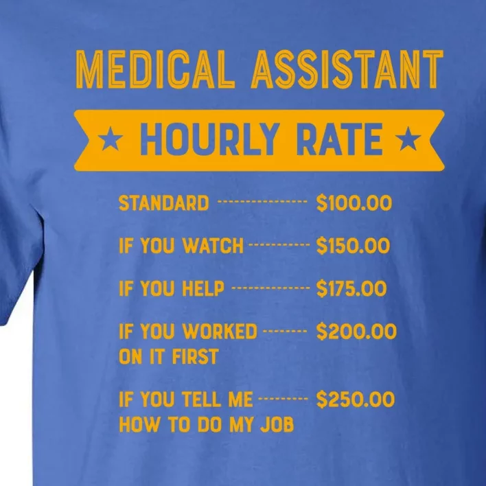 Medical Assistant Hourly Rate Labour Day Cma Workers Day Cool Gift Tall T-Shirt