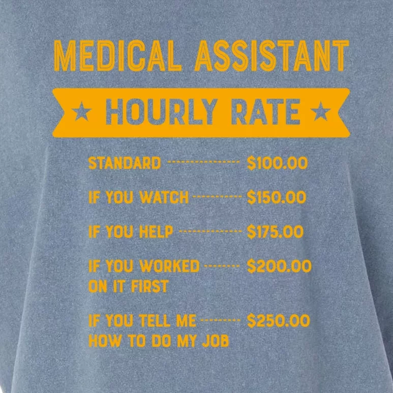 Medical Assistant Hourly Rate Labour Day Cma Workers Day Cool Gift Garment-Dyed Women's Muscle Tee