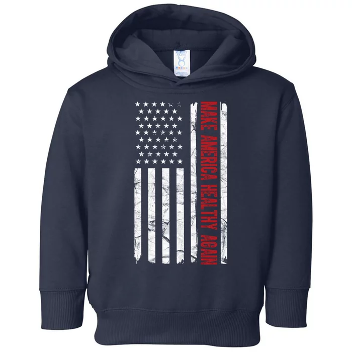 Make America Healthy Again Usa Vintage American Flag Toddler Hoodie