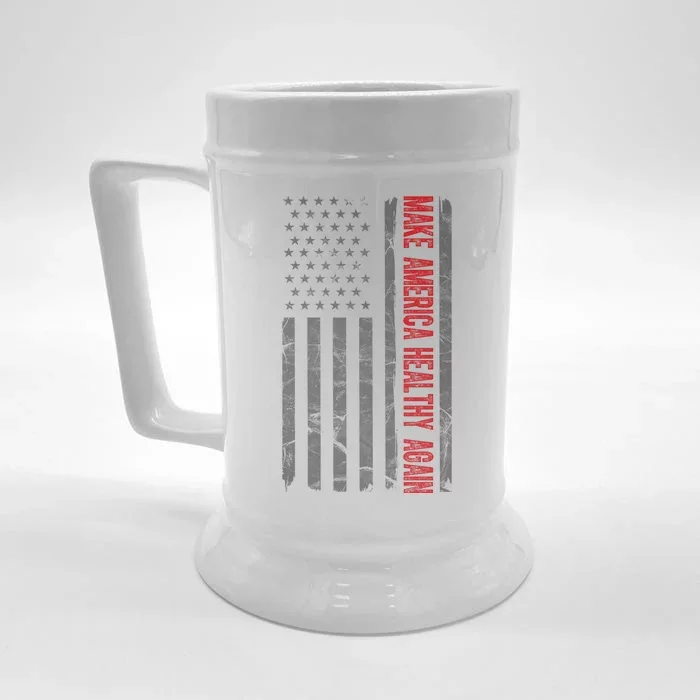 Make America Healthy Again Usa Vintage American Flag Front & Back Beer Stein