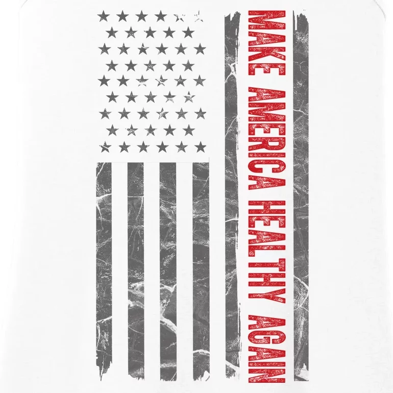 Make America Healthy Again Usa Vintage American Flag Ladies Essential Tank