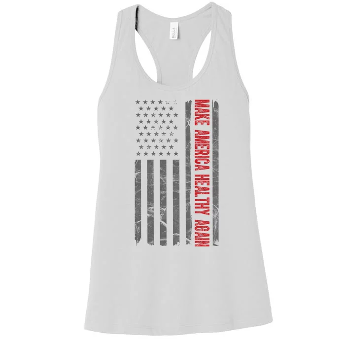 Make America Healthy Again Usa Vintage American Flag Women's Racerback Tank