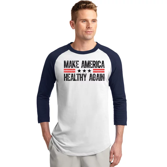 Make America Healthy Again Pro Trump Vintage Election Baseball Sleeve Shirt